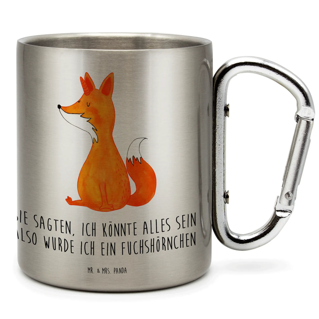 Edelstahlbecher Fuchshörnchen Wunsch Edelstahltasse, Karabiner, Edelstahlbecher, Outdoor, Camping, Tasse, Becher, Einhorn, Einhörner, Einhorn Deko, Pegasus, Unicorn, Fuchs, Unicorns, Fuchshörnchen, Fuchshorn, Foxycorn, Füchse