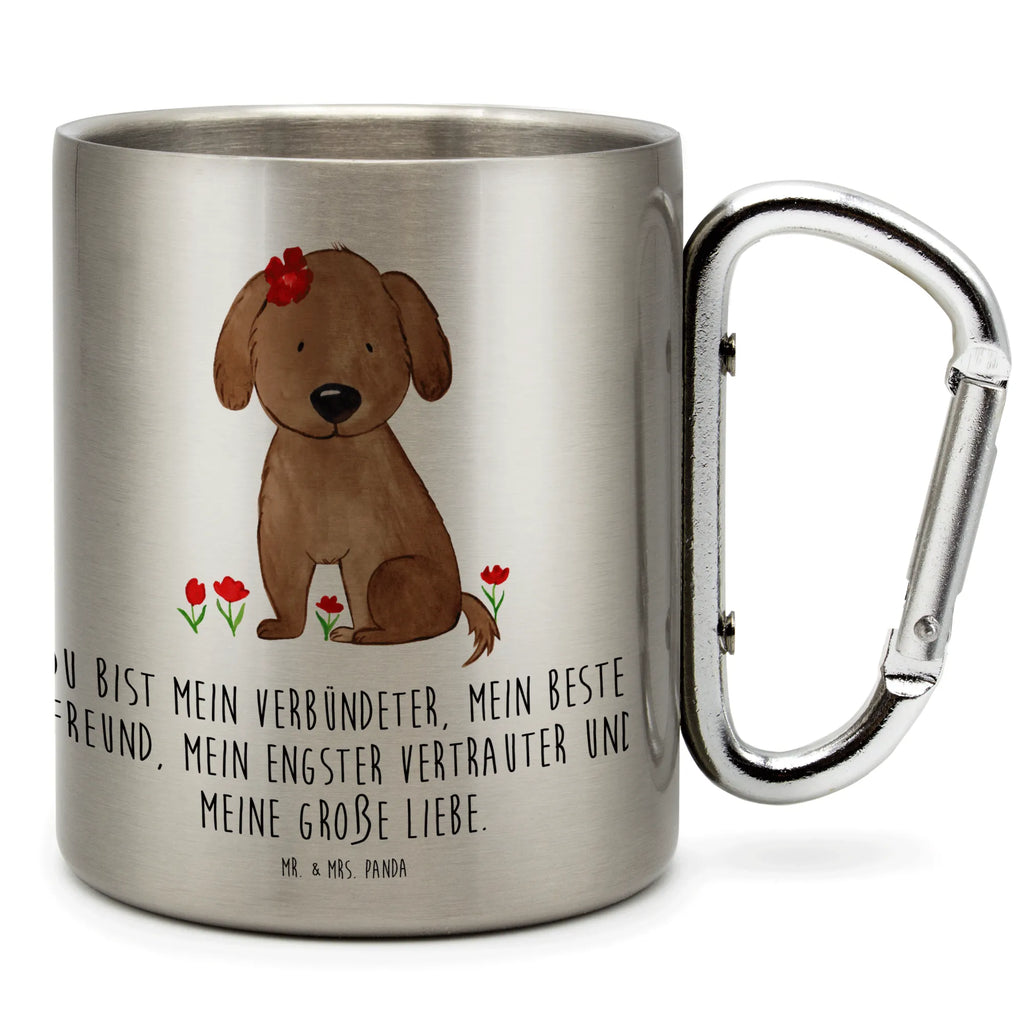 Edelstahlbecher Hund Hundedame Edelstahltasse, Karabiner, Edelstahlbecher, Outdoor, Camping, Tasse, Becher, Hund, Hundemotiv, Haustier, Hunderasse, Tierliebhaber, Hundebesitzer, Sprüche, Hunde, Hundeliebe, Hundeglück, Liebe, Frauchen