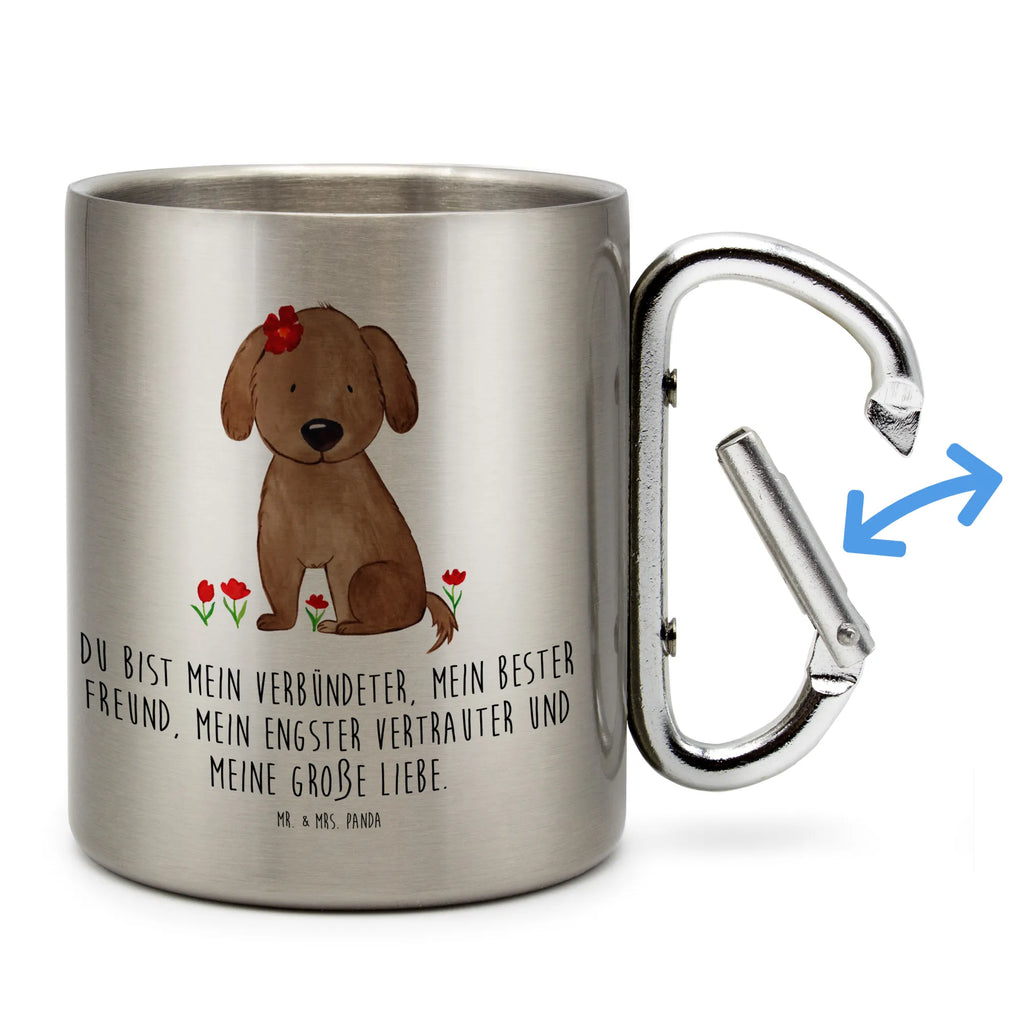 Edelstahlbecher Hund Hundedame Edelstahltasse, Karabiner, Edelstahlbecher, Outdoor, Camping, Tasse, Becher, Hund, Hundemotiv, Haustier, Hunderasse, Tierliebhaber, Hundebesitzer, Sprüche, Hunde, Hundeliebe, Hundeglück, Liebe, Frauchen