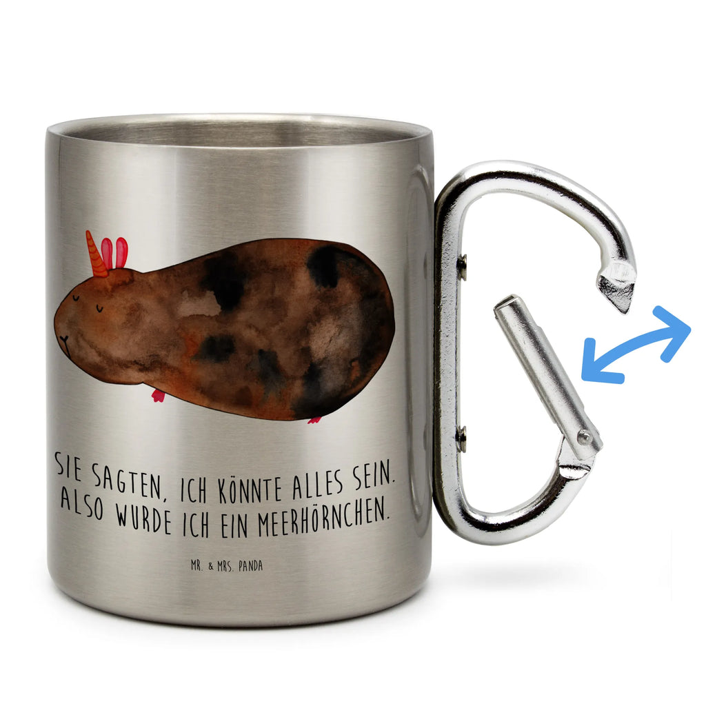 Edelstahlbecher Meerhörnchen Edelstahltasse, Karabiner, Edelstahlbecher, Outdoor, Camping, Tasse, Becher, Einhorn, Einhörner, Einhorn Deko, Pegasus, Unicorn, Meerhörnchen, Meericorn, Meerschwein, Meerschweinchen