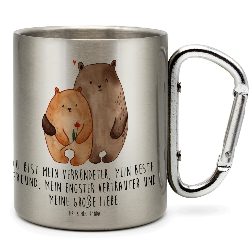 Edelstahlbecher Bären Liebe Edelstahltasse, Karabiner, Edelstahlbecher, Outdoor, Camping, Tasse, Becher, Liebe, Partner, Freund, Freundin, Ehemann, Ehefrau, Heiraten, Verlobung, Heiratsantrag, Liebesgeschenk, Jahrestag, Hocheitstag, Verliebt, Verlobt, Verheiratet, Geschenk Freundin, Geschenk Freund, Liebesbeweis, Hochzeitstag, Geschenk Hochzeit, Bären, Bärchen, Bär