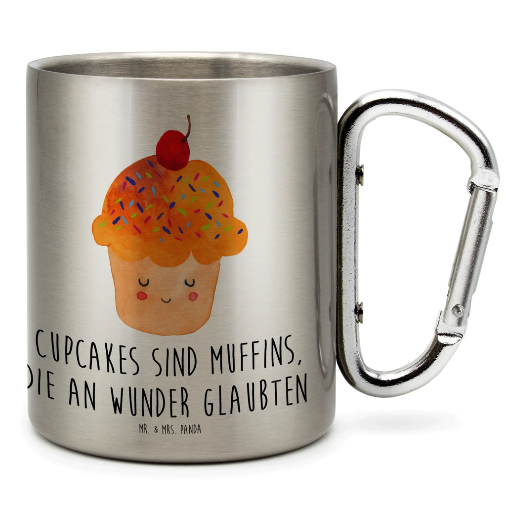 Edelstahlbecher Cupcake Edelstahltasse, Karabiner, Edelstahlbecher, Outdoor, Camping, Tasse, Becher, Tiermotive, Gute Laune, lustige Sprüche, Tiere, Cupcakes, Muffin, Wunder, Küche Deko, Küche Spruch, Backen Geschenk, Geschenk Koch, Motivation Sprüche