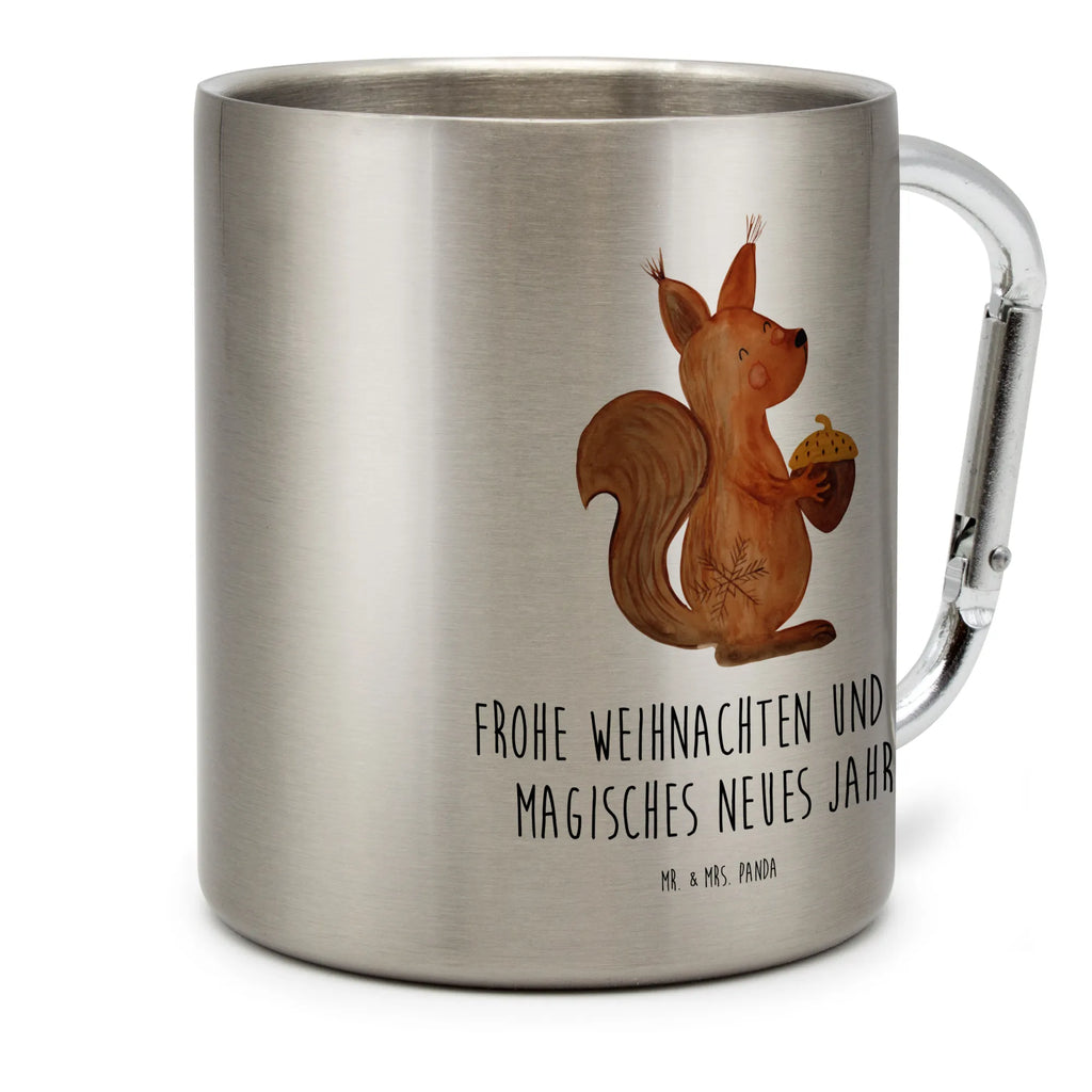 Edelstahlbecher Eichhörnchen Weihnachtszeit Edelstahltasse, Karabiner, Edelstahlbecher, Outdoor, Camping, Tasse, Becher, Winter, Weihnachten, Weihnachtsdeko, Nikolaus, Advent, Heiligabend, Wintermotiv, Frohe Weihnachten, Frohes neues Jahr, Guten Rutsch, Weihnachtsmotiv, Weihnachtsgruß, Neujahr, Vogel