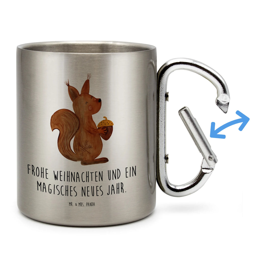 Edelstahlbecher Eichhörnchen Weihnachtszeit Edelstahltasse, Karabiner, Edelstahlbecher, Outdoor, Camping, Tasse, Becher, Winter, Weihnachten, Weihnachtsdeko, Nikolaus, Advent, Heiligabend, Wintermotiv, Frohe Weihnachten, Frohes neues Jahr, Guten Rutsch, Weihnachtsmotiv, Weihnachtsgruß, Neujahr, Vogel