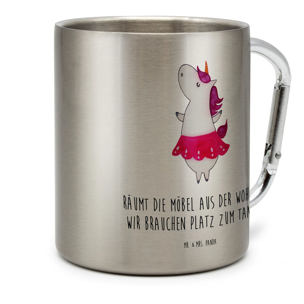 Edelstahlbecher Einhorn Ballerina Edelstahltasse, Karabiner, Edelstahlbecher, Outdoor, Camping, Tasse, Becher, Einhorn, Einhörner, Einhorn Deko, Pegasus, Unicorn, Tanzen, Ballerina, Party, Wohnung, Spaß, Feiern, Geburtstag, Tänzerin, Lebenslust, Lebensfreude