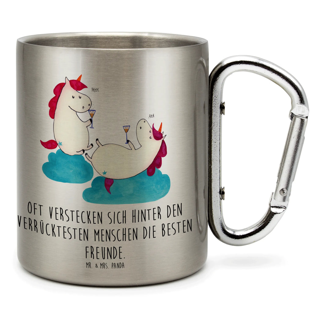 Edelstahlbecher Einhörner Sekt Edelstahltasse, Karabiner, Edelstahlbecher, Outdoor, Camping, Tasse, Becher, Einhorn, Einhörner, Einhorn Deko, Pegasus, Unicorn, Freundinnen, Freundin, BFF, Sekt, Mädelsabend, Spaß, Party, Korken, Anstoßen, Beste