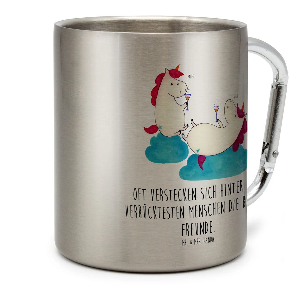 Edelstahlbecher Einhörner Sekt Edelstahltasse, Karabiner, Edelstahlbecher, Outdoor, Camping, Tasse, Becher, Einhorn, Einhörner, Einhorn Deko, Pegasus, Unicorn, Freundinnen, Freundin, BFF, Sekt, Mädelsabend, Spaß, Party, Korken, Anstoßen, Beste