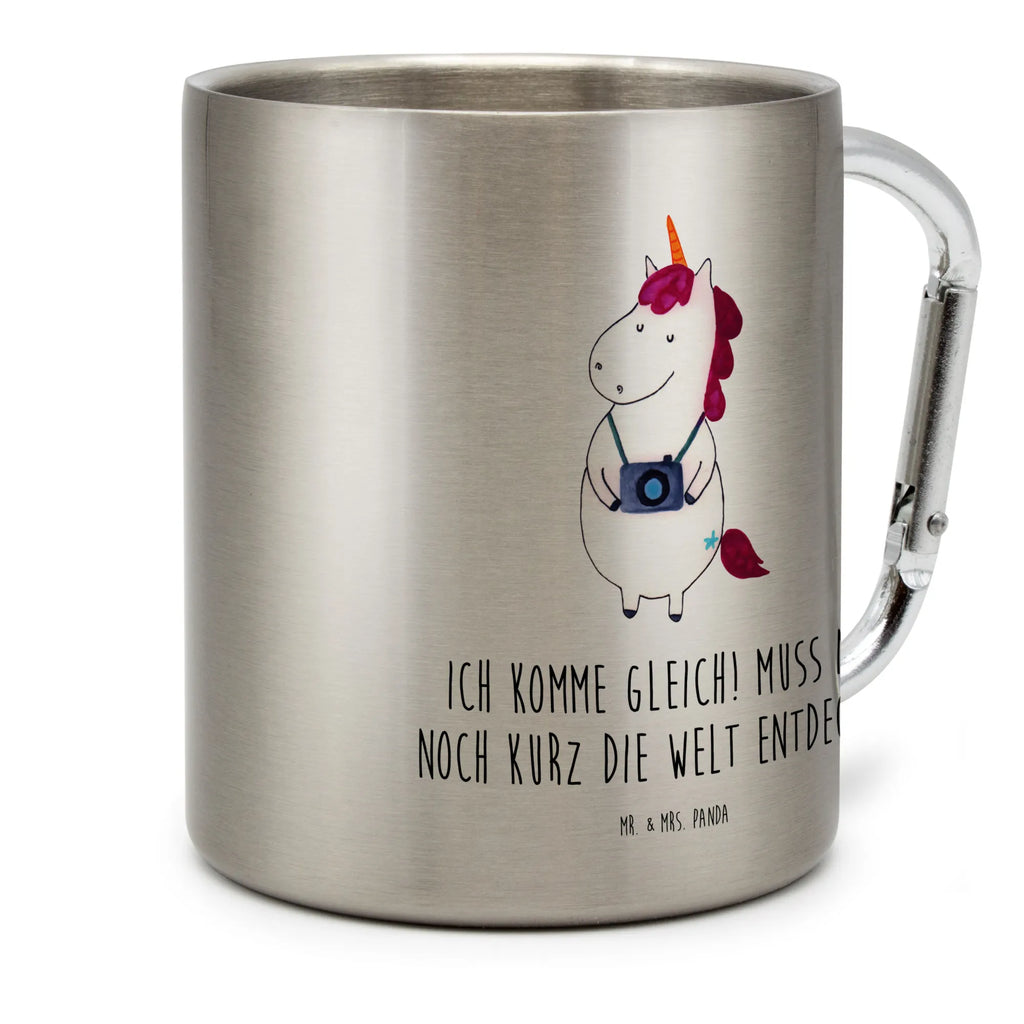 Edelstahlbecher Einhorn Fotograf Edelstahltasse, Karabiner, Edelstahlbecher, Outdoor, Camping, Tasse, Becher, Einhorn, Einhörner, Einhorn Deko, Pegasus, Unicorn, Fotograf, Fotografie, Kamera, Reisen, Weltreise, Weltenbummler, Urlaub, Tourist, Kurztrip, Reise, Städtereise