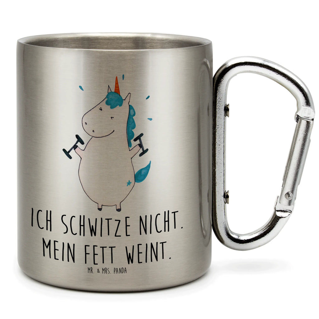 Edelstahlbecher Einhorn Fitness Edelstahltasse, Karabiner, Edelstahlbecher, Outdoor, Camping, Tasse, Becher, Einhorn, Einhörner, Einhorn Deko, Unicorn, Gym, Fitness, Fitnessstudio, Diät, Abnehmen, Sport, Pumpen, Geräte, Sixpack