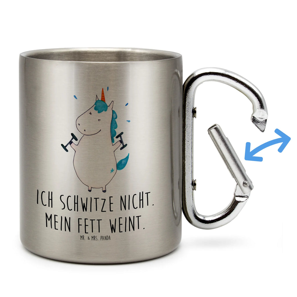 Edelstahlbecher Einhorn Fitness Edelstahltasse, Karabiner, Edelstahlbecher, Outdoor, Camping, Tasse, Becher, Einhorn, Einhörner, Einhorn Deko, Unicorn, Gym, Fitness, Fitnessstudio, Diät, Abnehmen, Sport, Pumpen, Geräte, Sixpack