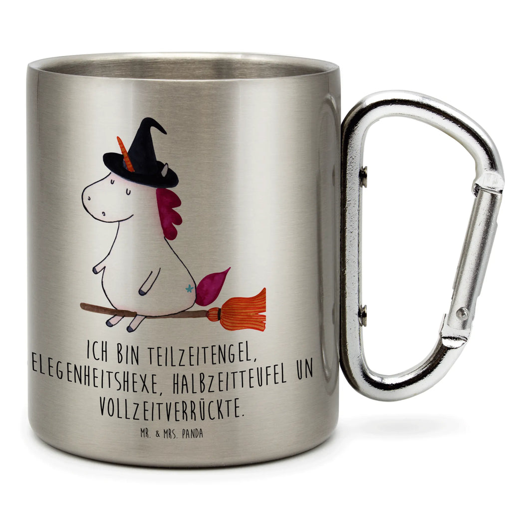 Edelstahlbecher Einhorn Hexe Edelstahltasse, Karabiner, Edelstahlbecher, Outdoor, Camping, Tasse, Becher, Einhorn, Einhörner, Einhorn Deko, Pegasus, Unicorn, Frau, Ehefrau, Hexe, Teufel, Engel, Verrückte, Freundin, Leben, Zicke