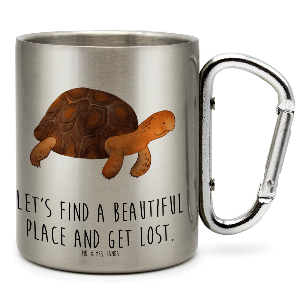 Edelstahlbecher Schildkröte marschiert Edelstahltasse, Karabiner, Edelstahlbecher, Outdoor, Camping, Tasse, Becher, Meerestiere, Meer, Urlaub, Schildkröte, Schildkröten, get lost, Abenteuer, Reiselust, Inspiration, Neustart, Motivation, Lieblingsmensch