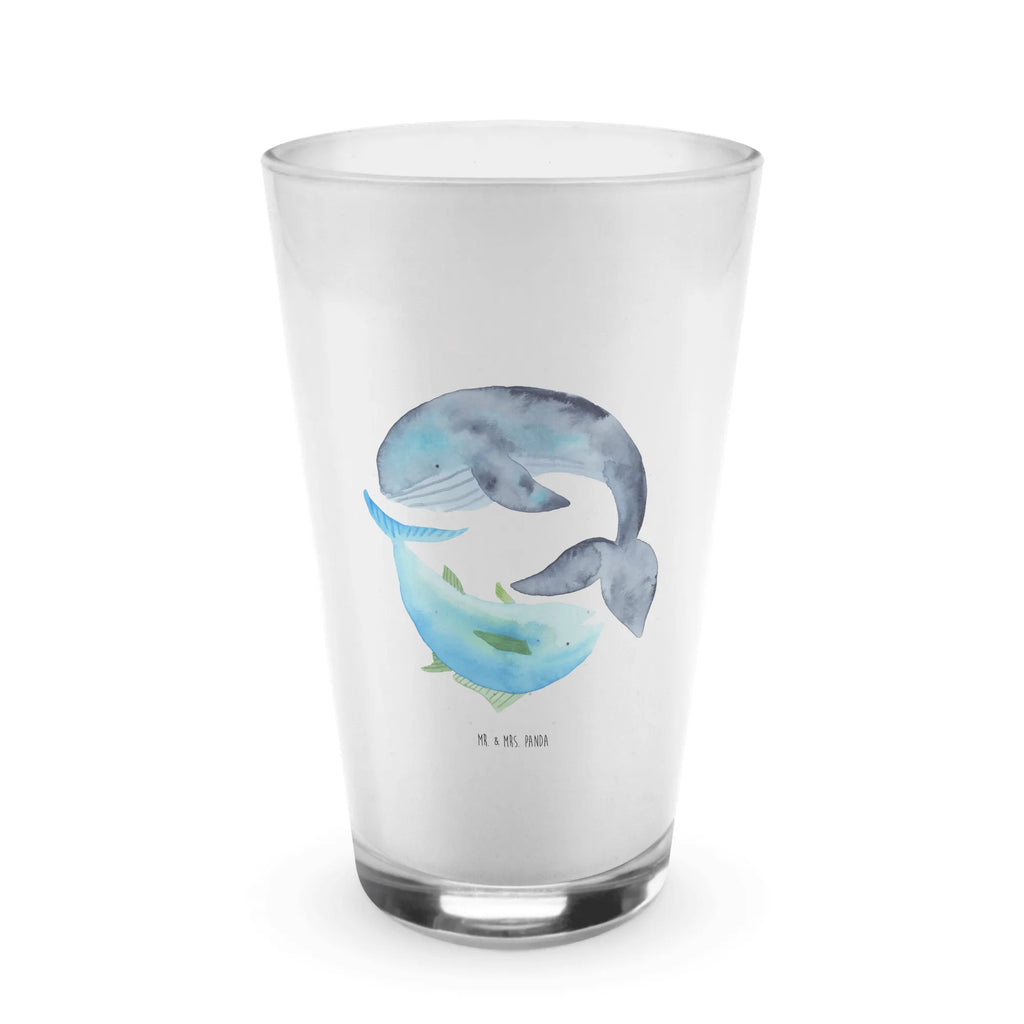 Glas Walfisch & Thunfisch Cappuccino Glas, Glas, Cappuccino Tasse, Latte Macchiato, Tiermotive, Gute Laune, lustige Sprüche, Tiere, Wal, Wahl, Tunfisch, Wortwitz lustig, Spruch lustig, Flachwitz, Witz, Spruch des Tages, Flachwitz Geschenk