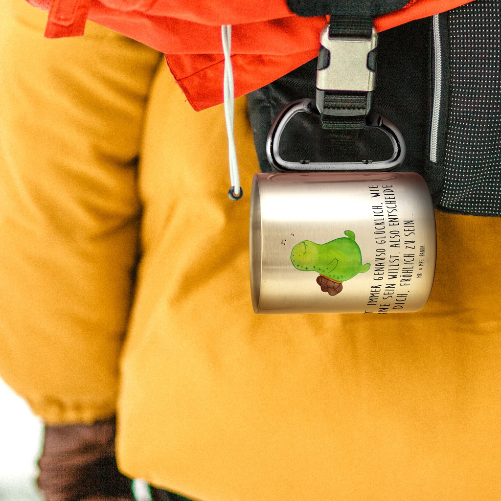 Edelstahlbecher Schildkröte pfeift Edelstahltasse, Karabiner, Edelstahlbecher, Outdoor, Camping, Tasse, Becher, Schildkröte, Schildi, Schildkröten, fröhlich, Glück, Motivation, Lebensfreude, Depression, Trennung, Neuanfang