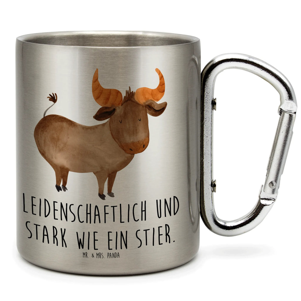 Edelstahlbecher Sternzeichen Stier Edelstahltasse, Karabiner, Edelstahlbecher, Outdoor, Camping, Tasse, Becher, Tierkreiszeichen, Sternzeichen, Horoskop, Astrologie, Aszendent, Stier, Stier Geschenk, Stier Sternzeichen, Geschenk Mai, Geschenk April, Geburtstag Mai, Geburtstag April, Rind, Ochse