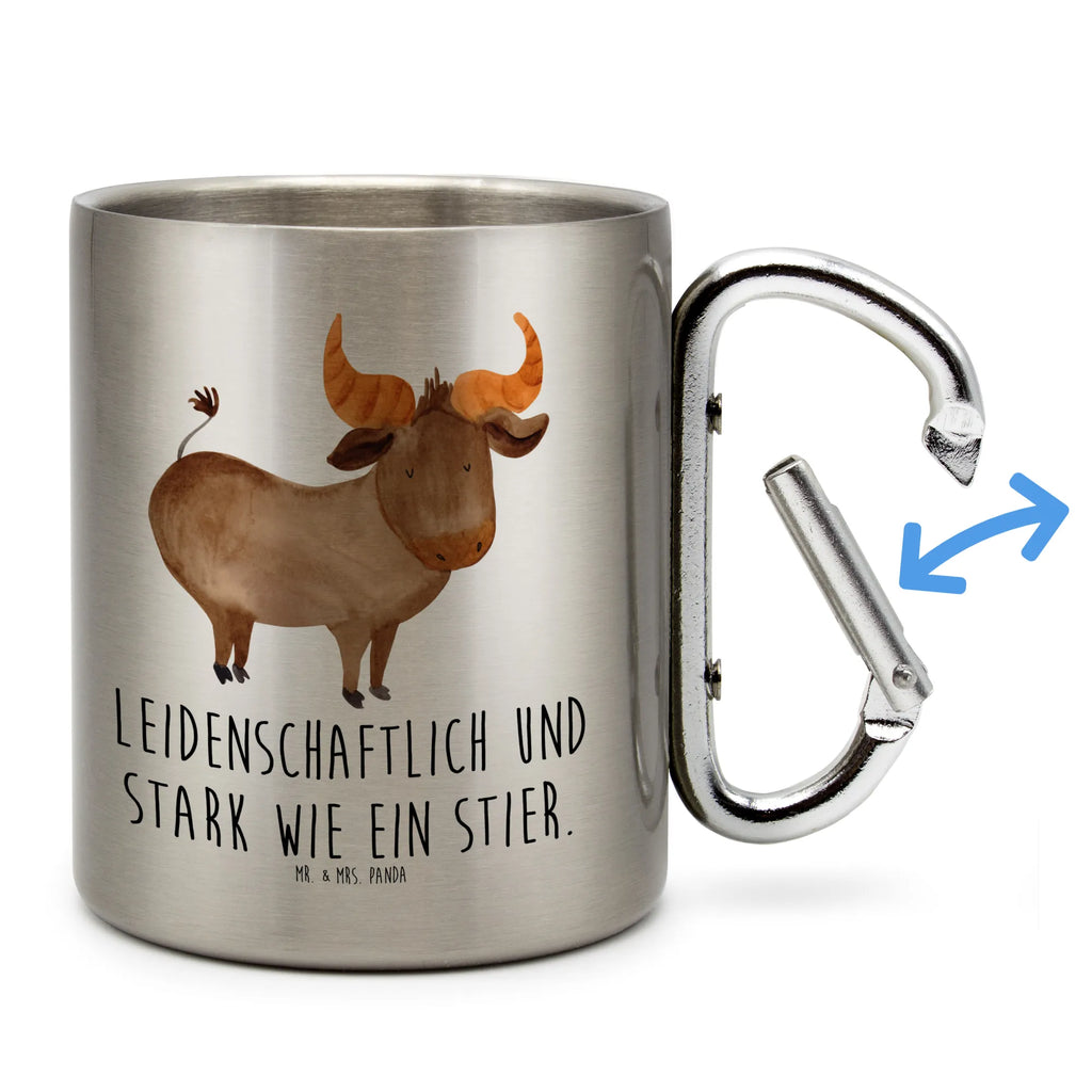 Edelstahlbecher Sternzeichen Stier Edelstahltasse, Karabiner, Edelstahlbecher, Outdoor, Camping, Tasse, Becher, Tierkreiszeichen, Sternzeichen, Horoskop, Astrologie, Aszendent, Stier, Stier Geschenk, Stier Sternzeichen, Geschenk Mai, Geschenk April, Geburtstag Mai, Geburtstag April, Rind, Ochse