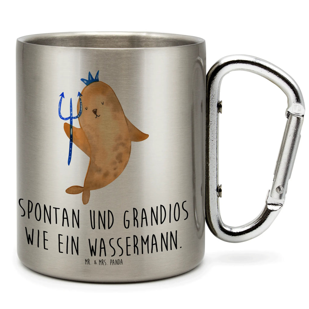 Edelstahlbecher Sternzeichen Wassermann Edelstahltasse, Karabiner, Edelstahlbecher, Outdoor, Camping, Tasse, Becher, Tierkreiszeichen, Sternzeichen, Horoskop, Astrologie, Aszendent, Meermann, Nix, Wassermann Geschenk, Wassermann Sternzeichen, Geschenk Januar, Geschenk Februar, Geburtstag Januar, Geburtstag Februar, Meer Geschenk