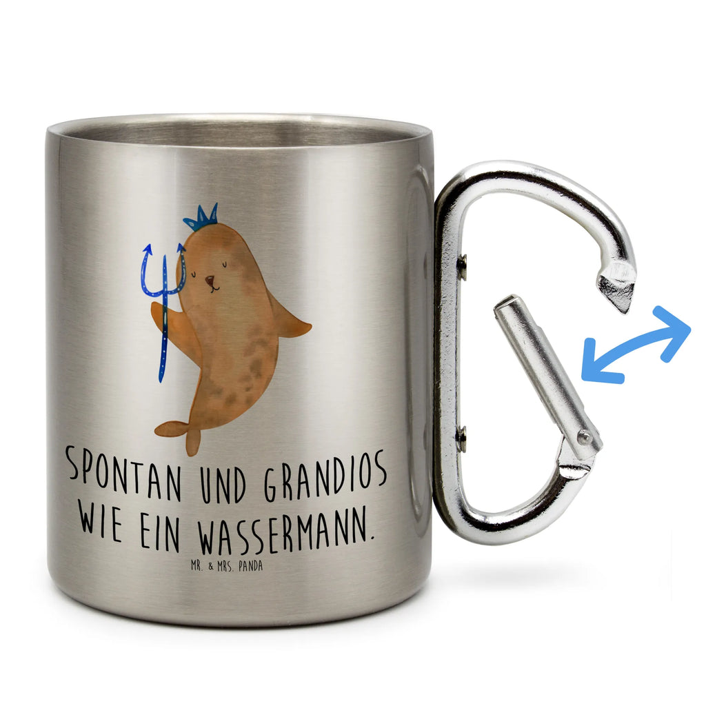 Edelstahlbecher Sternzeichen Wassermann Edelstahltasse, Karabiner, Edelstahlbecher, Outdoor, Camping, Tasse, Becher, Tierkreiszeichen, Sternzeichen, Horoskop, Astrologie, Aszendent, Meermann, Nix, Wassermann Geschenk, Wassermann Sternzeichen, Geschenk Januar, Geschenk Februar, Geburtstag Januar, Geburtstag Februar, Meer Geschenk