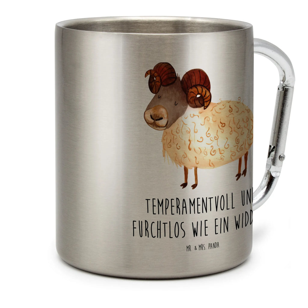 Edelstahlbecher Sternzeichen Widder Edelstahltasse, Karabiner, Edelstahlbecher, Outdoor, Camping, Tasse, Becher, Tierkreiszeichen, Sternzeichen, Horoskop, Astrologie, Aszendent, Widder Geschenk, Widder Sternzeichen, Geschenk März, Geschenk April, Geburtstag März, Geburtstag April, Bock, Schafbock