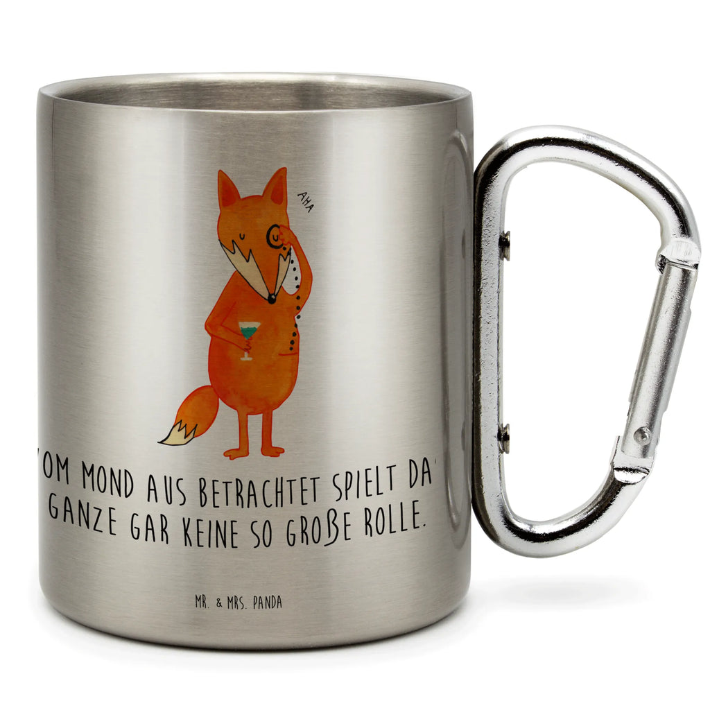 Edelstahlbecher Fuchs Lord Edelstahltasse, Karabiner, Edelstahlbecher, Outdoor, Camping, Tasse, Becher, Fuchs, Füchse, tröstende Worte, Spruch lustig, Liebeskummer Geschenk, Motivation Spruch, Problemlösung