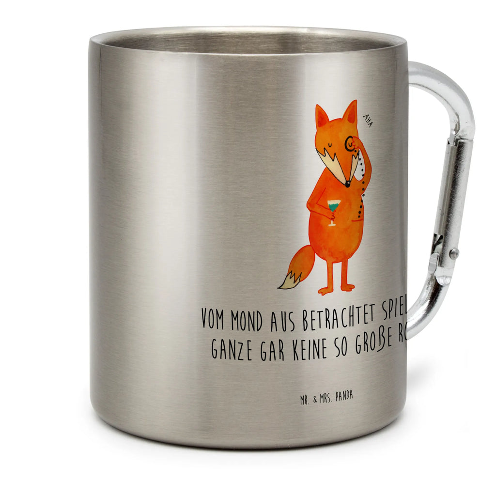 Edelstahlbecher Fuchs Lord Edelstahltasse, Karabiner, Edelstahlbecher, Outdoor, Camping, Tasse, Becher, Fuchs, Füchse, tröstende Worte, Spruch lustig, Liebeskummer Geschenk, Motivation Spruch, Problemlösung