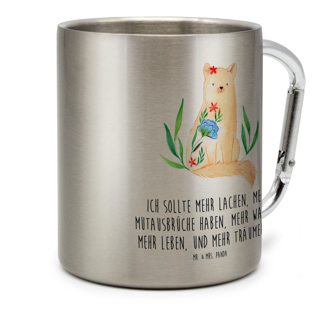 Edelstahlbecher Katze Blumen Edelstahltasse, Karabiner, Edelstahlbecher, Outdoor, Camping, Tasse, Becher, Katze, Katzenmotiv, Katzenfan, Katzendeko, Katzenfreund, Katzenliebhaber, Katzenprodukte, Katzenartikel, Katzenaccessoires, Katzensouvenirs, Katzenliebhaberprodukte, Katzenmotive, Selbstliebe, Selfcare, Motivation, Mutausbruch