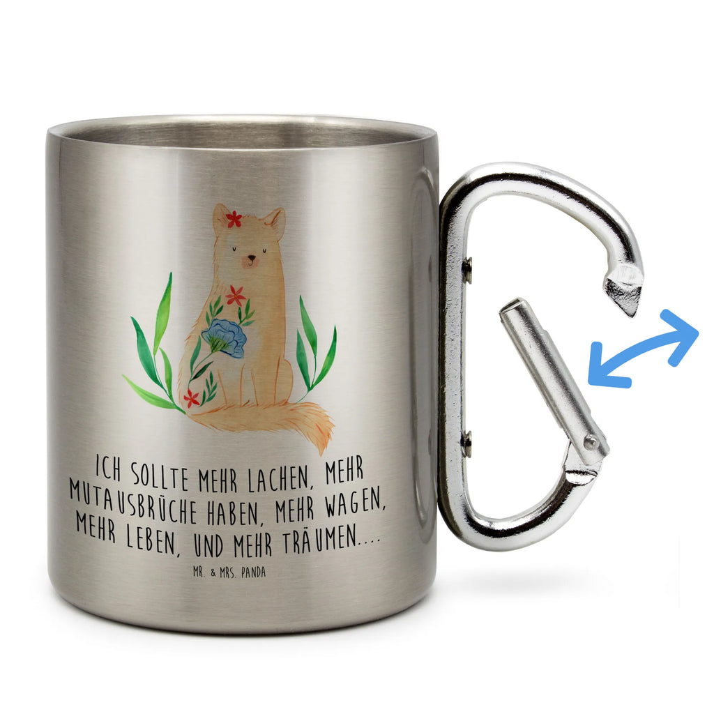 Edelstahlbecher Katze Blumen Edelstahltasse, Karabiner, Edelstahlbecher, Outdoor, Camping, Tasse, Becher, Katze, Katzenmotiv, Katzenfan, Katzendeko, Katzenfreund, Katzenliebhaber, Katzenprodukte, Katzenartikel, Katzenaccessoires, Katzensouvenirs, Katzenliebhaberprodukte, Katzenmotive, Selbstliebe, Selfcare, Motivation, Mutausbruch