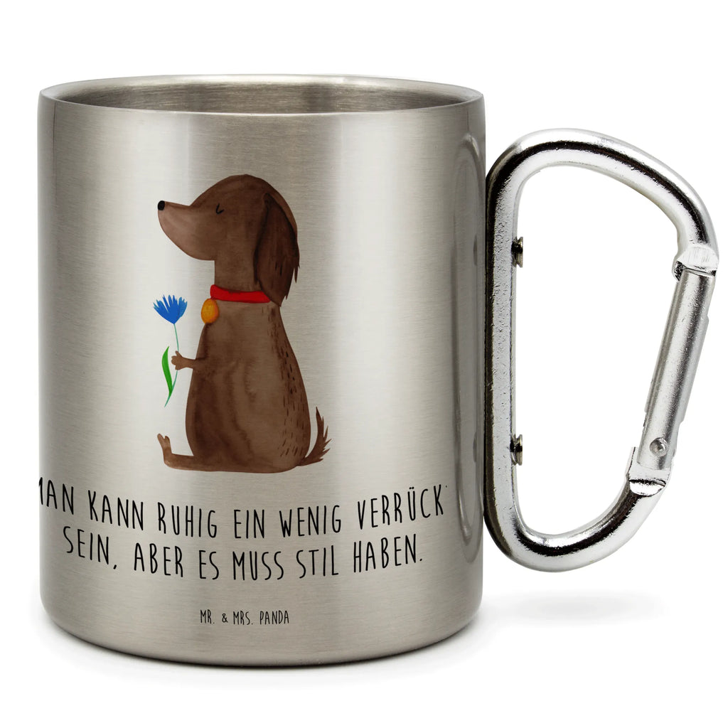 Edelstahlbecher Hund Blume Edelstahltasse, Karabiner, Edelstahlbecher, Outdoor, Camping, Tasse, Becher, Hund, Hundemotiv, Haustier, Hunderasse, Tierliebhaber, Hundebesitzer, Sprüche, Hunde, Frauchen, Hundeliebe