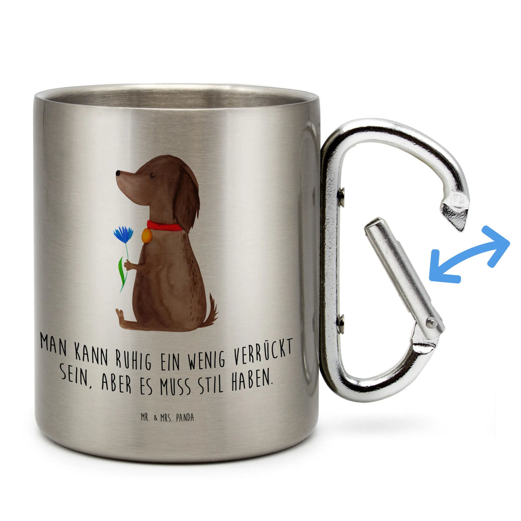 Edelstahlbecher Hund Blume Edelstahltasse, Karabiner, Edelstahlbecher, Outdoor, Camping, Tasse, Becher, Hund, Hundemotiv, Haustier, Hunderasse, Tierliebhaber, Hundebesitzer, Sprüche, Hunde, Frauchen, Hundeliebe