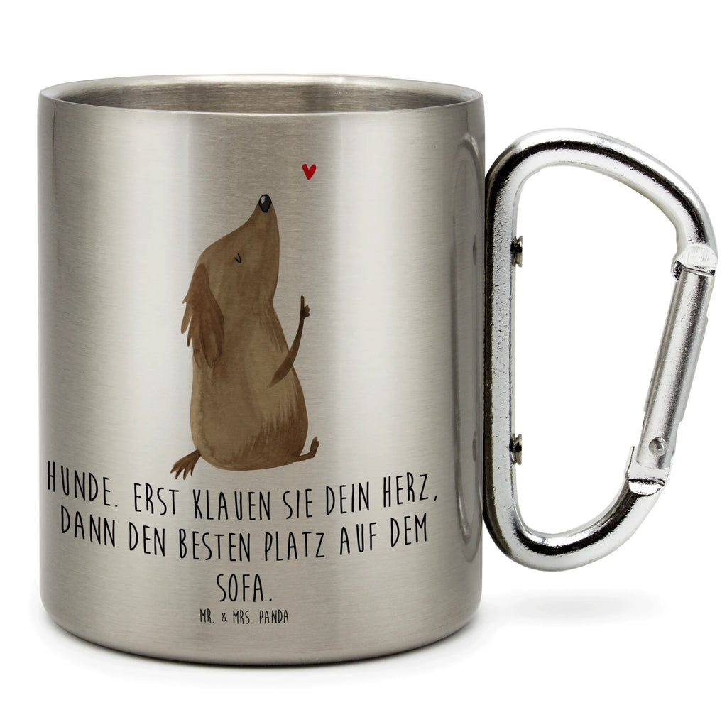 Edelstahlbecher Hund Liebe Edelstahltasse, Karabiner, Edelstahlbecher, Outdoor, Camping, Tasse, Becher, Hund, Hundemotiv, Haustier, Hunderasse, Tierliebhaber, Hundebesitzer, Sprüche, Liebe, Hundeglück, Hundeliebe, Hunde, Frauchen