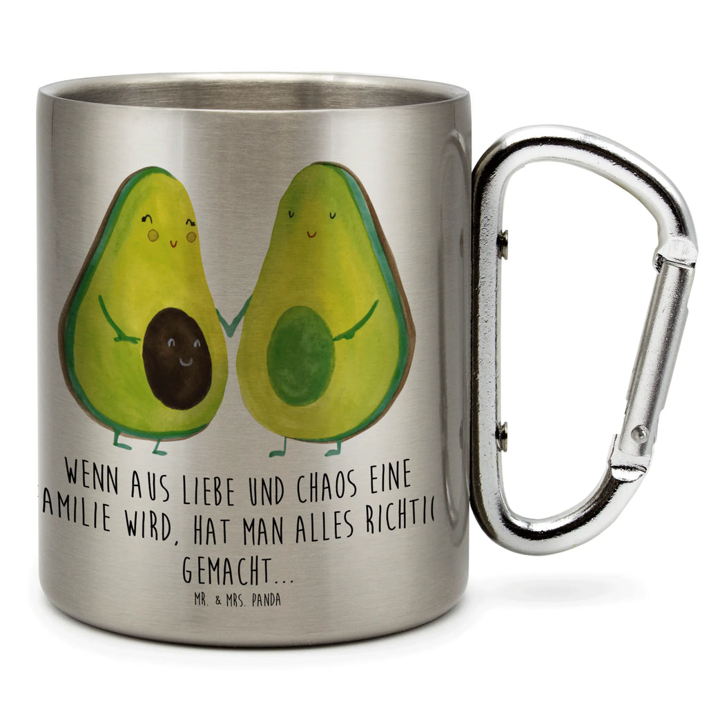 Edelstahlbecher Avocado Pärchen Edelstahltasse, Karabiner, Edelstahlbecher, Outdoor, Camping, Tasse, Becher, Avocado, Veggie, Vegan, Gesund, Avocuddle, Liebe, Schwangerschaft, Familie, Babyshower, Babyparty, Hochzeit, Kinder, Avocados, Geburt