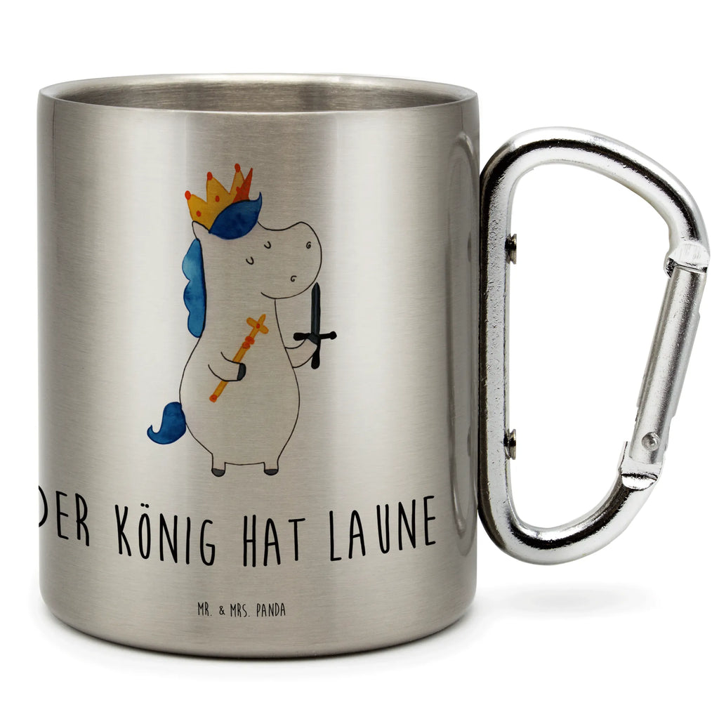 Edelstahlbecher Einhorn König mit Schwert Edelstahltasse, Karabiner, Edelstahlbecher, Outdoor, Camping, Tasse, Becher, Einhorn, Einhörner, Einhorn Deko, Pegasus, Unicorn, König, Ritter, Mittelalter