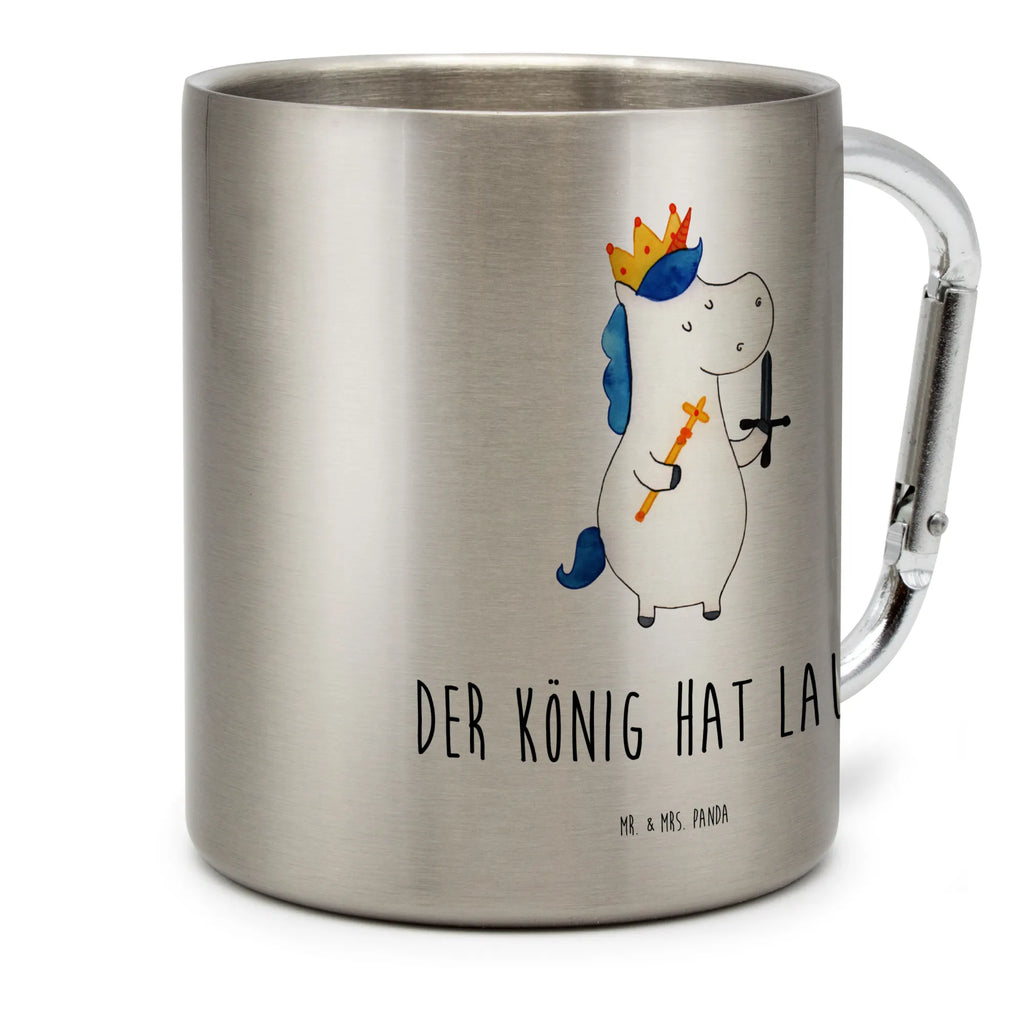 Edelstahlbecher Einhorn König mit Schwert Edelstahltasse, Karabiner, Edelstahlbecher, Outdoor, Camping, Tasse, Becher, Einhorn, Einhörner, Einhorn Deko, Pegasus, Unicorn, König, Ritter, Mittelalter