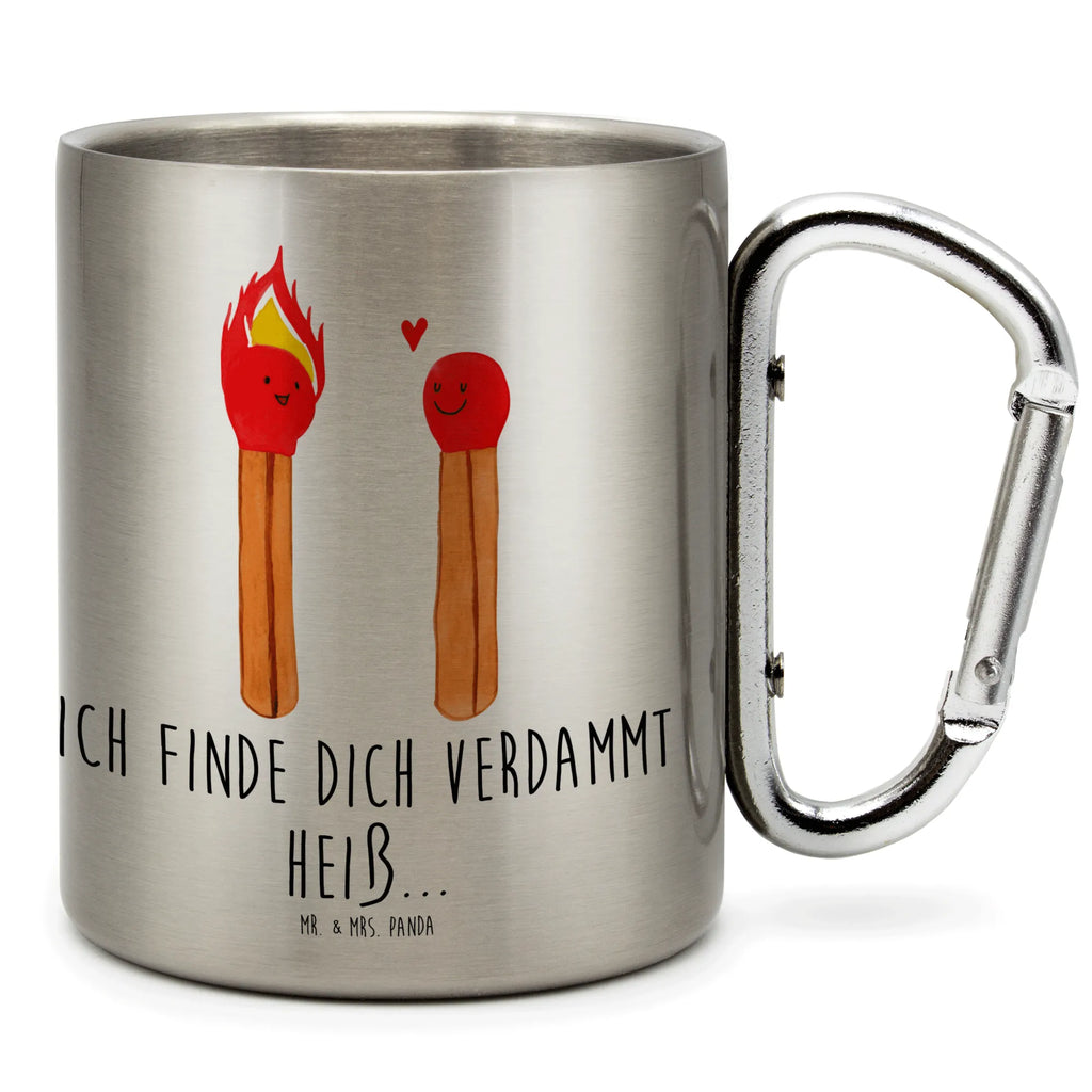 Edelstahlbecher Streichhölzer Edelstahltasse, Karabiner, Edelstahlbecher, Outdoor, Camping, Tasse, Becher, Liebe, Partner, Freund, Freundin, Ehemann, Ehefrau, Heiraten, Verlobung, Heiratsantrag, Liebesgeschenk, Jahrestag, Hocheitstag, Streichhölzer