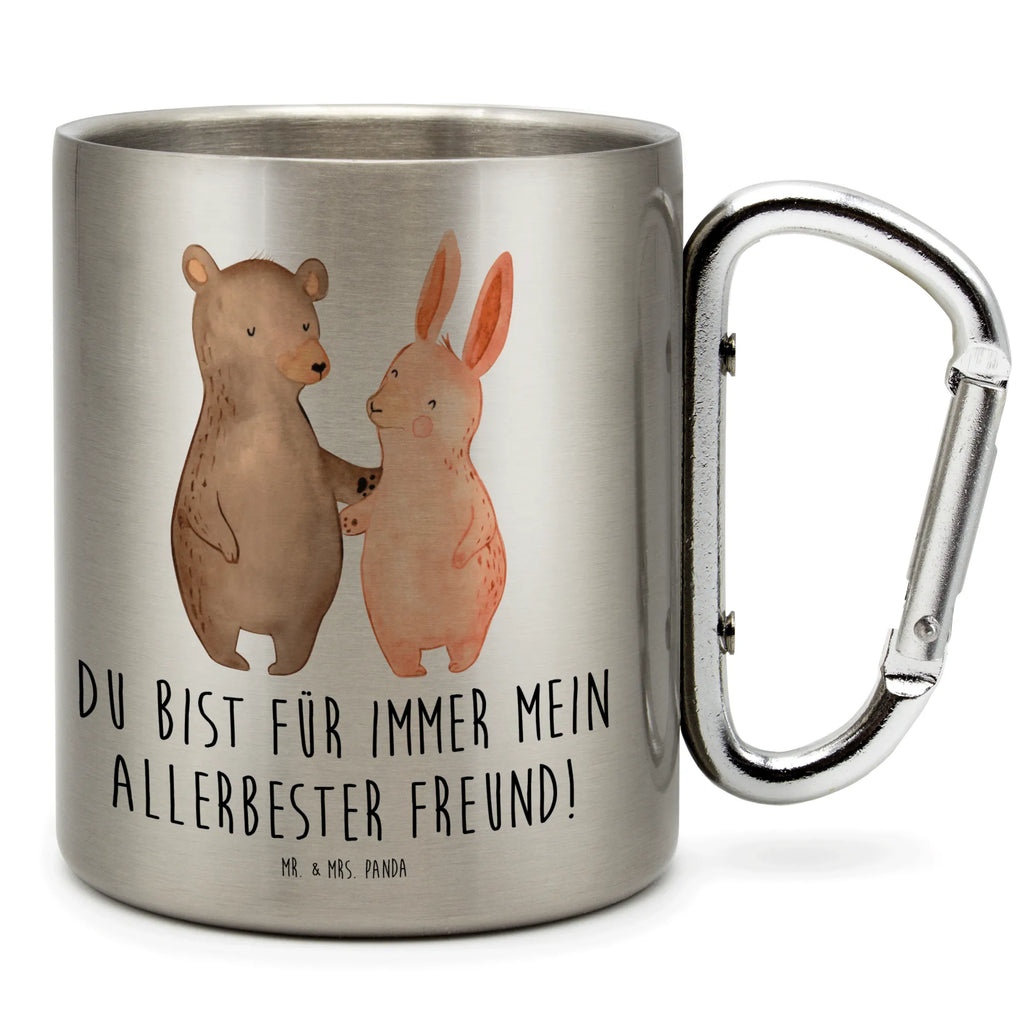 Edelstahlbecher Bär Hase Umarmen Edelstahltasse, Karabiner, Edelstahlbecher, Outdoor, Camping, Tasse, Becher, Liebe, Partner, Freund, Freundin, Ehemann, Ehefrau, Heiraten, Verlobung, Heiratsantrag, Liebesgeschenk, Jahrestag, Hocheitstag, Freunde, bester Freund, Hase, Bär, Bärchen, best friends