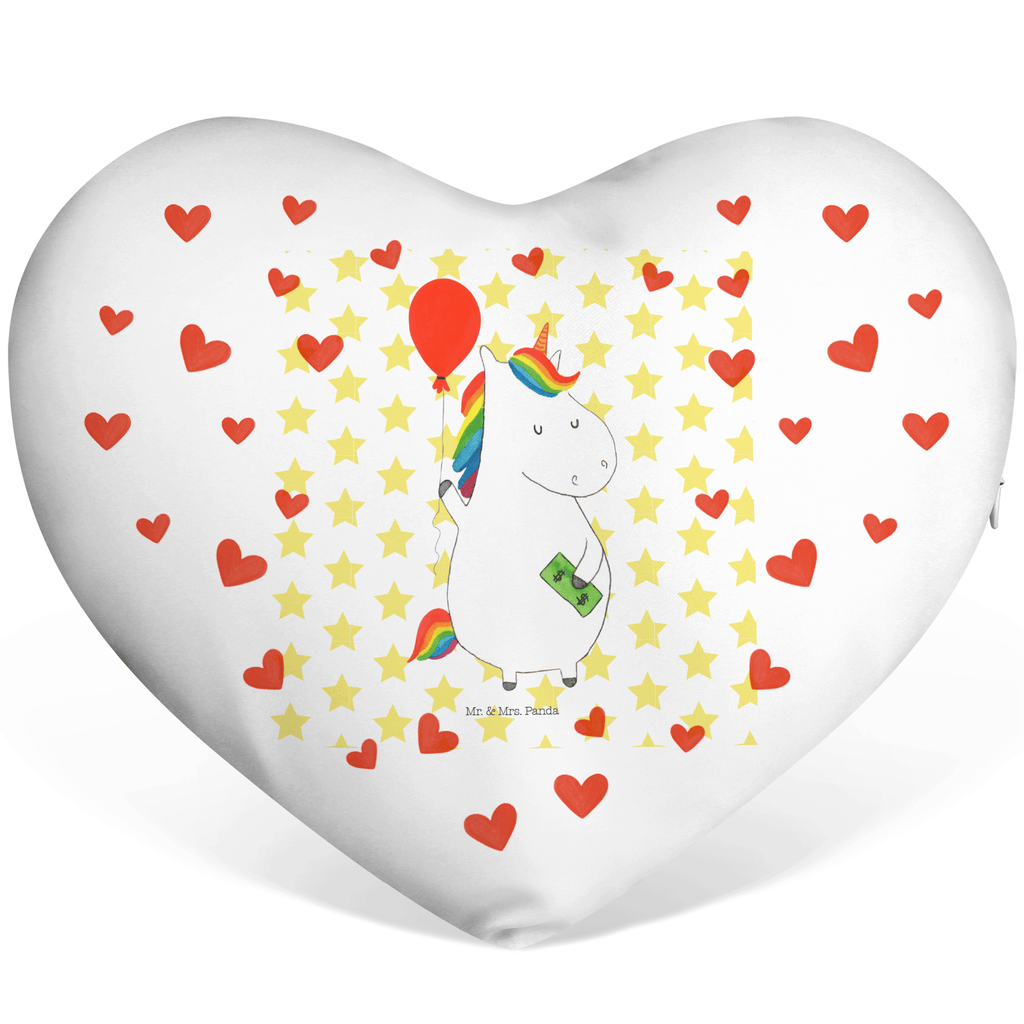 Herzkissen Einhorn Luftballon Kissen, Herzkissen, Herzform, Herz, Dekokissen, Einhorn, Einhörner, Einhorn Deko, Unicorn, Luftballon, Geld, Lebenslust, Freude, Geschenk, Freundin