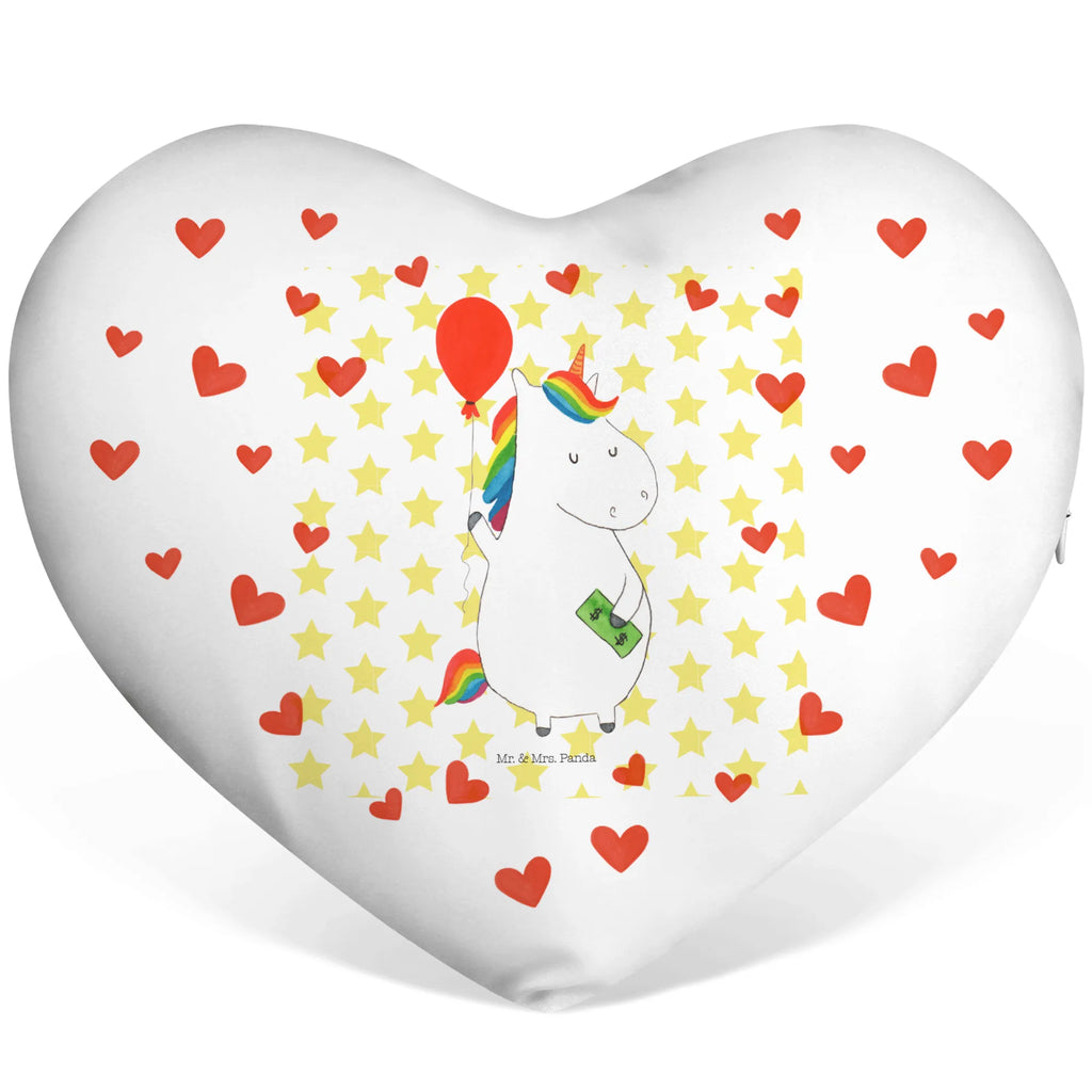Heart cushion unicorn balloon Kissen, Herzkissen, Herzform, Herz, Dekokissen, Einhorn, Einhörner, Einhorn Deko, Unicorn, Luftballon, Geld, Lebenslust, Freude, Geschenk, Freundin