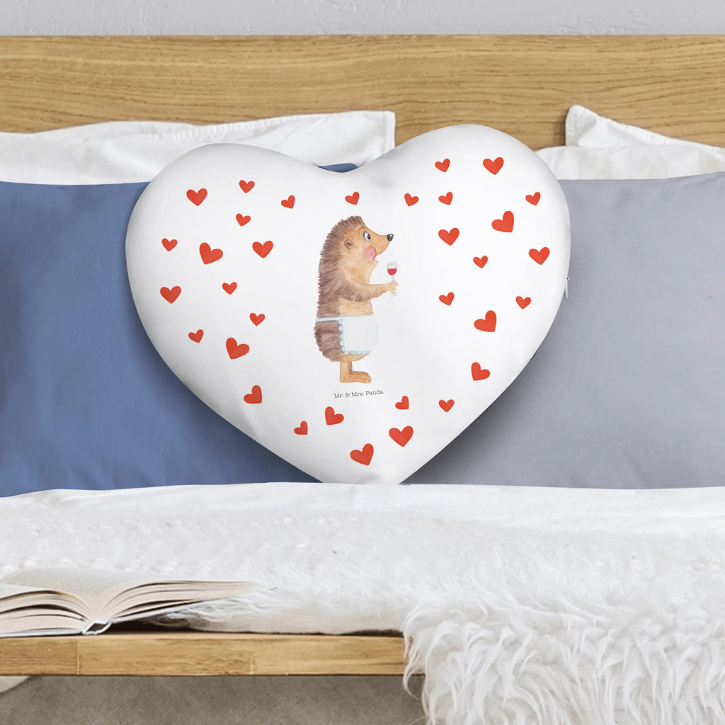 Herzkissen Igel mit Wein Kissen, Herzkissen, Herzform, Herz, Dekokissen, Tiermotive, Gute Laune, lustige Sprüche, Tiere, Wein Spruch, Igel, Geschenk Weintrinker, Geschenk Weinliebhaber, Wein Deko, Weinglas, Rotwein, Weißwein, Wein trinken