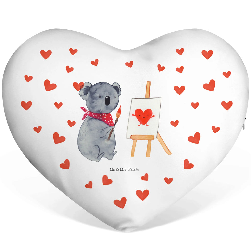 Herzkissen Koala Künstler Kissen, Herzkissen, Herzform, Herz, Dekokissen, Koala, Koalabär, Liebe, Liebensbeweis, Liebesgeschenk, Gefühle, Künstler, zeichnen