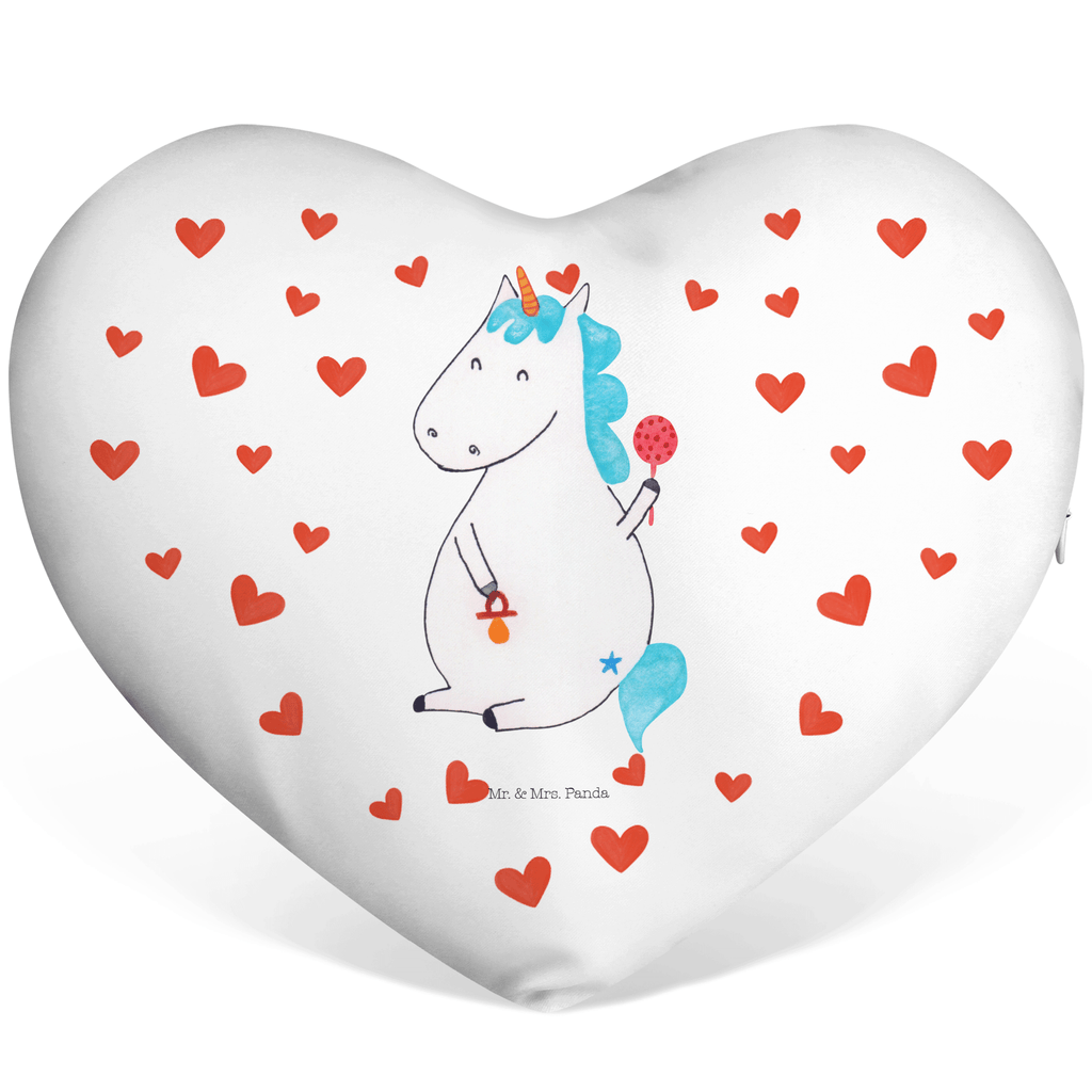 Herzkissen Einhorn Baby Kissen, Herzkissen, Herzform, Herz, Dekokissen, Einhorn, Einhörner, Einhorn Deko, Unicorn, Mutter, Geburt, Geburtstag, erstes Kind, Baby, Babyglück, Nachwuchs, Eltern, Party, Kind, Schnuller