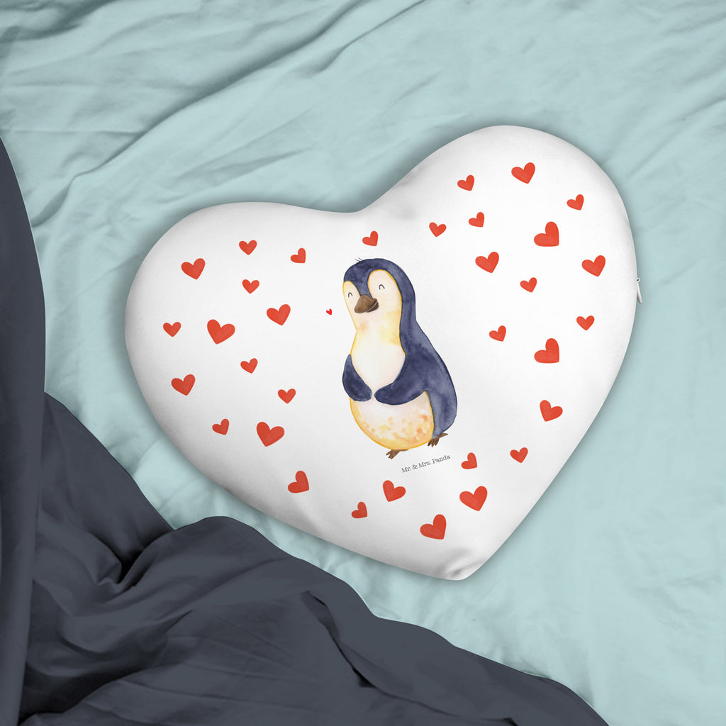 Herzkissen Pinguin Diät Kissen, Herzkissen, Herzform, Herz, Dekokissen, Pinguin, Pinguine, Diät, Abnehmen, Abspecken, Gewicht, Motivation, Selbstliebe, Körperliebe, Selbstrespekt