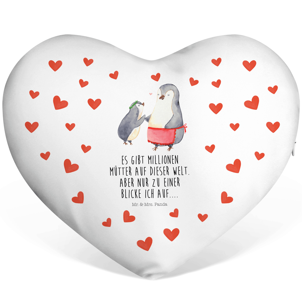 Herzkissen Pinguin mit Kind Kissen, Herzkissen, Herzform, Herz, Dekokissen, Familie, Vatertag, Muttertag, Bruder, Schwester, Mama, Papa, Oma, Opa, Geschenk, Mami, Mutti, Mutter, Geburststag