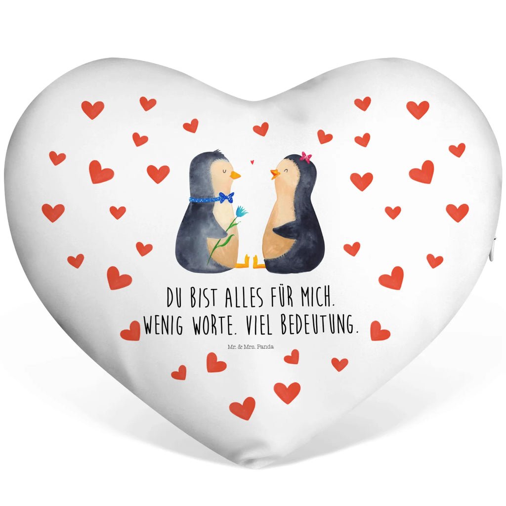 Heart cushion Penguin pair Kissen, Herzkissen, Herzform, Herz, Dekokissen, Pinguin, Pinguine, Liebe, Liebespaar, Liebesbeweis, Liebesgeschenk, Verlobung, Jahrestag, Hochzeitstag, Hochzeit, Hochzeitsgeschenk, große Liebe, Traumpaar