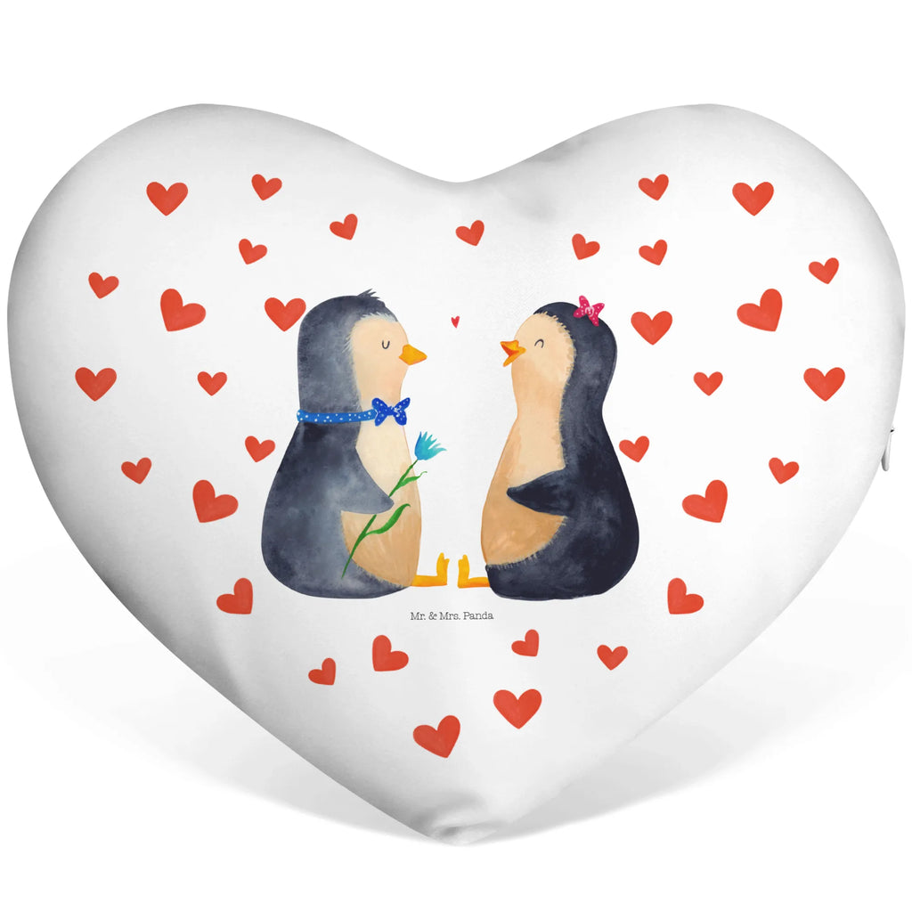 Heart cushion Penguin pair Kissen, Herzkissen, Herzform, Herz, Dekokissen, Pinguin, Pinguine, Liebe, Liebespaar, Liebesbeweis, Liebesgeschenk, Verlobung, Jahrestag, Hochzeitstag, Hochzeit, Hochzeitsgeschenk, große Liebe, Traumpaar
