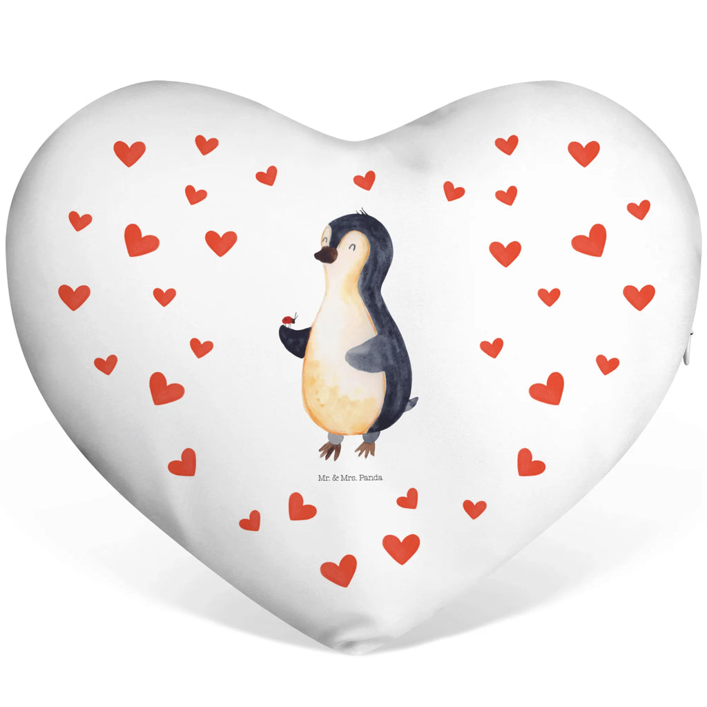 Herzkissen Pinguin Marienkäfer Kissen, Herzkissen, Herzform, Herz, Dekokissen, Pinguin, Pinguine, Marienkäfer, Liebe, Wunder, Glück, Freude, Lebensfreude