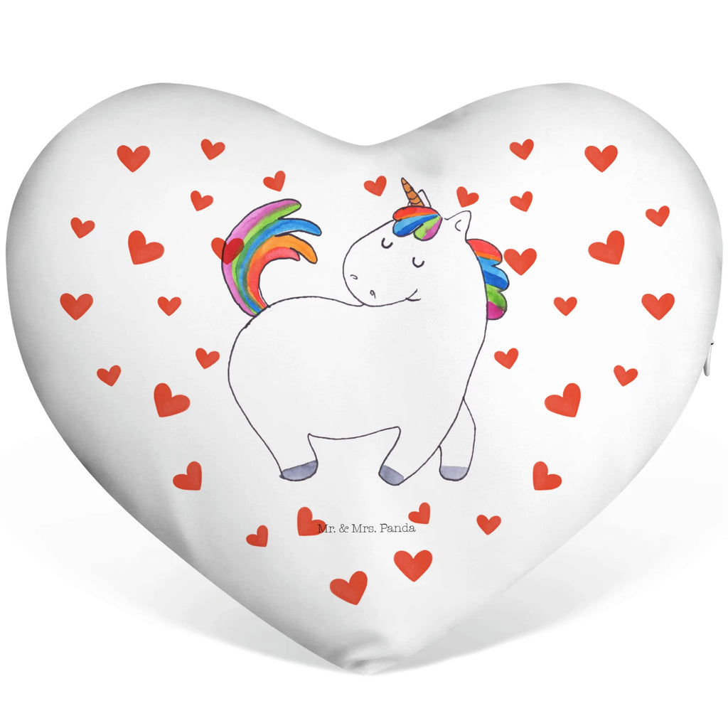 Herzkissen Einhorn stolzierend Kissen, Herzkissen, Herzform, Herz, Dekokissen, Einhorn, Einhörner, Einhorn Deko, Unicorn, stolz, anders, bunt, Pferd, Reiter, Reiten, Freundin, Geschenk