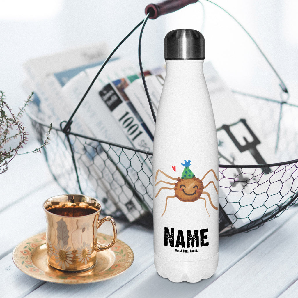 Personalisierte Thermosflasche Spinne Agathe Party Personalisierte Isolierflasche, Personalisierte Thermoflasche, Personalisierte Trinkflasche, Trinkflasche Mit Namen, Wunschname, Bedrucken, Namensflasche, Spinne Agathe, Spinne, Agathe, Videos, Merchandise, Selbstliebe, Wunder, Motivation, Glück