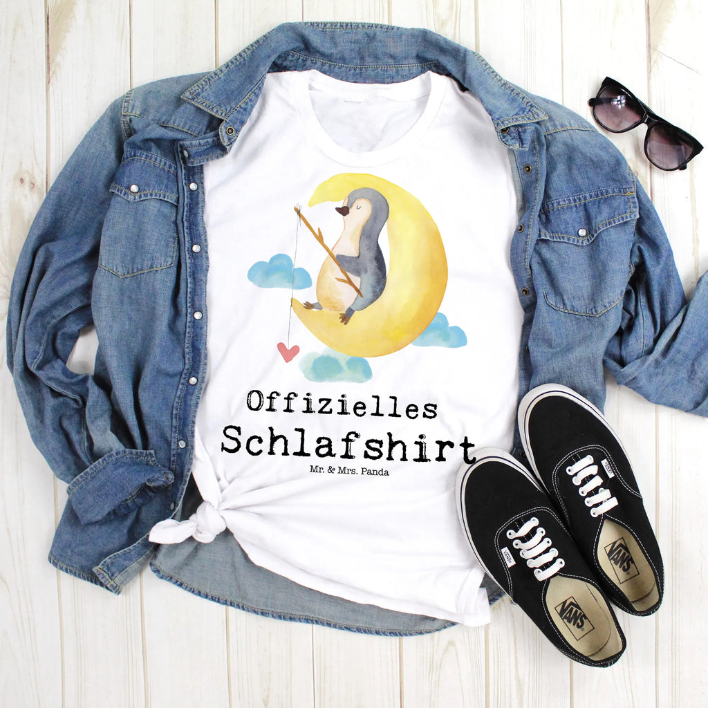 T-Shirt Standard Schlafshirt Pinguin Mond T-Shirt, Shirt, Tshirt, Lustiges T-Shirt, T-Shirt mit Spruch, Party, Junggesellenabschied, Jubiläum, Geburstag, Herrn, Damen, Männer, Frauen, Schlafshirt, Nachthemd, Sprüche, Pinguin