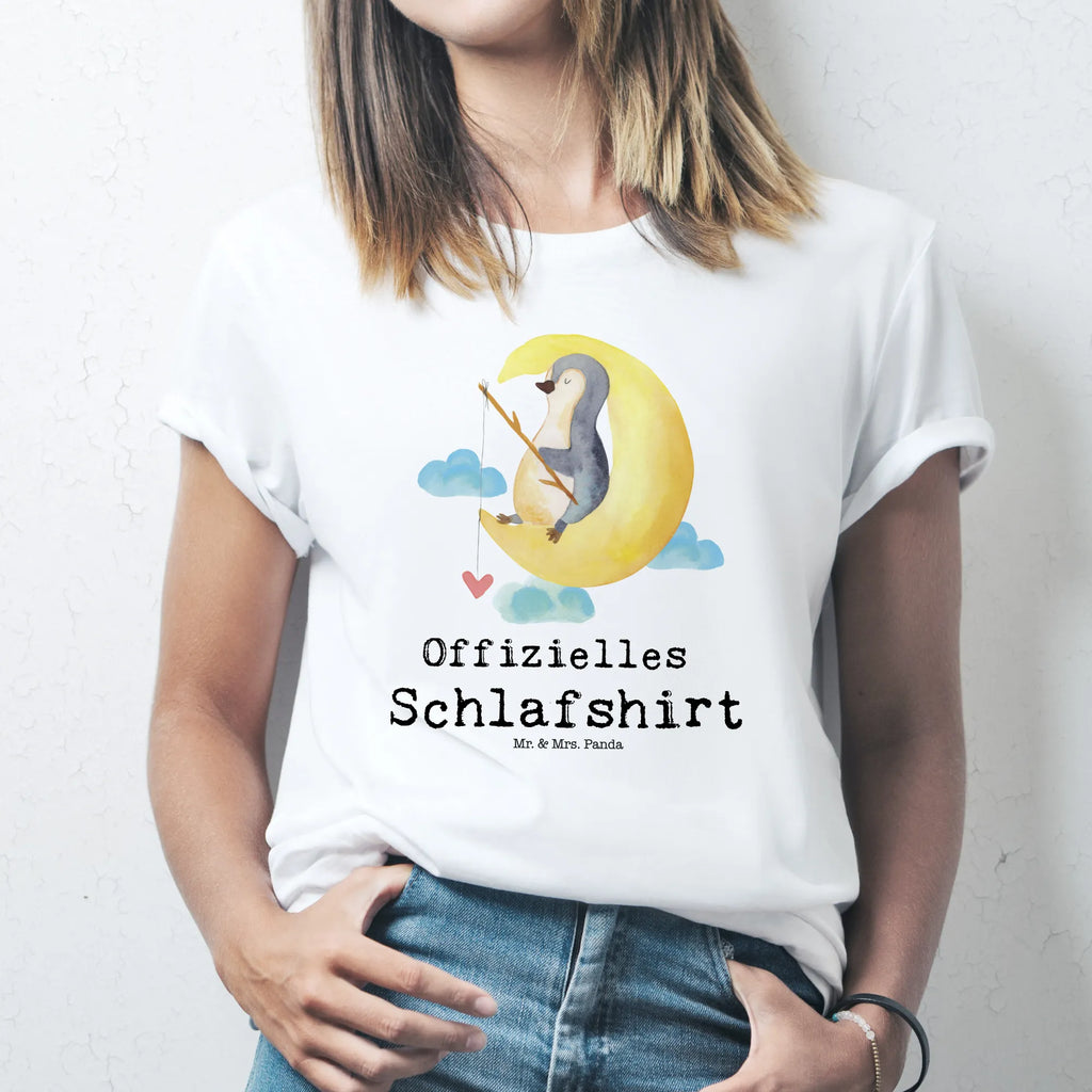 T-Shirt Standard Schlafshirt Pinguin Mond T-Shirt, Shirt, Tshirt, Lustiges T-Shirt, T-Shirt mit Spruch, Party, Junggesellenabschied, Jubiläum, Geburstag, Herrn, Damen, Männer, Frauen, Schlafshirt, Nachthemd, Sprüche, Pinguin