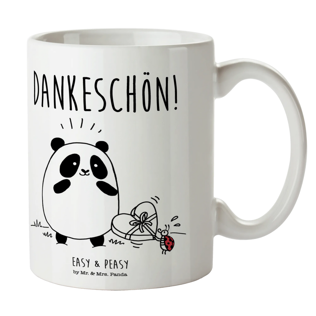 Tasse Easy & Peasy Dankeschön Tasse, Kaffeetasse, Teetasse, Becher, Kaffeebecher, Teebecher, Keramiktasse, Porzellantasse, Büro Tasse, Geschenk Tasse, Tasse Sprüche, Tasse Motive, Kaffeetassen, Tasse bedrucken, Designer Tasse, Cappuccino Tassen, Schöne Teetassen